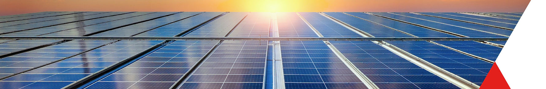 The Chelion Australia website footer image of the sun shining down on solar panels to create renewable energy
